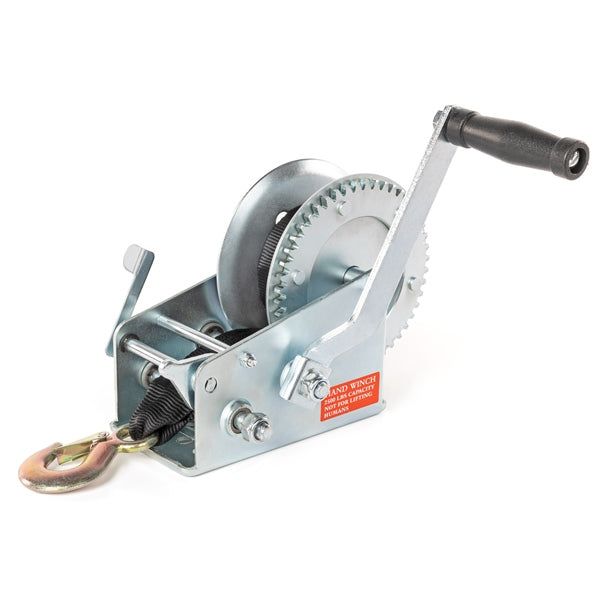 Kimpex 2500 lbs Heavy Duty Two Speed Hand Winch with strap (758043)