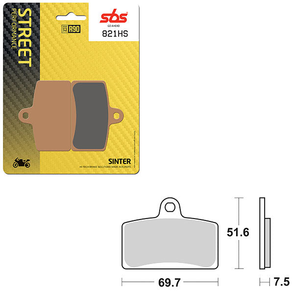 SBS PERFORMANCE HS SINTER BRAKE PAD (6250821108)