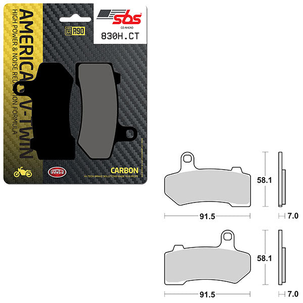 SBS HIGH POWER & NOISE REDUCTION CARBON BRAKE PAD (6510830108)