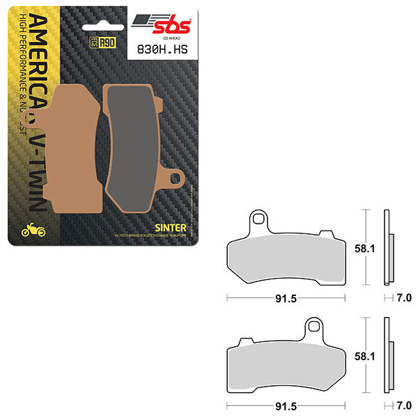 SBS HIGH PERFORMANCE & NO DUST SINTER BRAKE PAD (6550830108)