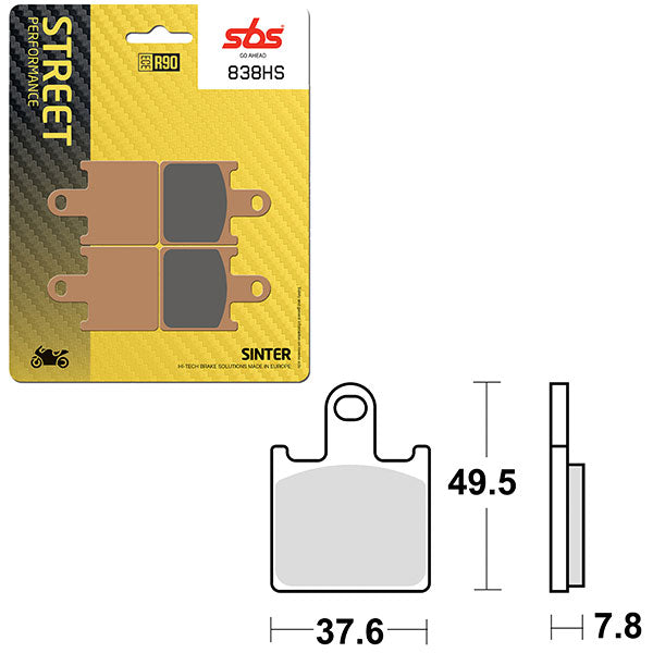 SBS PERFORMANCE HS SINTER BRAKE PAD (6250838108)