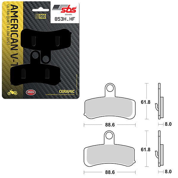 SBS HIGH POWER & NOISE REDUCTION CERAMIC BRAKE PAD (6490853108)