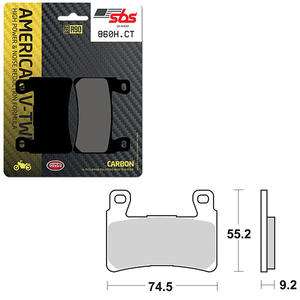 SBS HIGH POWER & NOISE REDUCTION CARBON BRAKE PAD (6510860108)