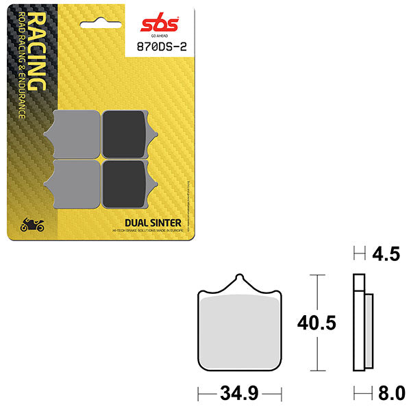 SBS DS-2 DUAL SINTER DYNAMIC RACING CONCEPT PAD (6410870108)