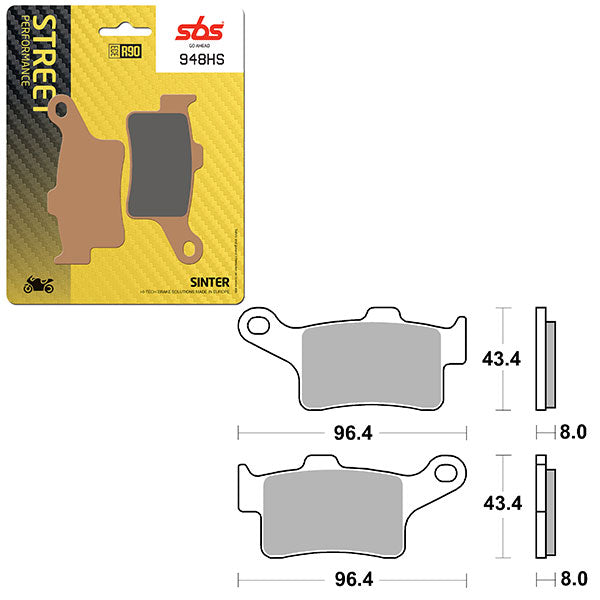 SBS PERFORMANCE HS SINTER BRAKE PAD (6250948108)