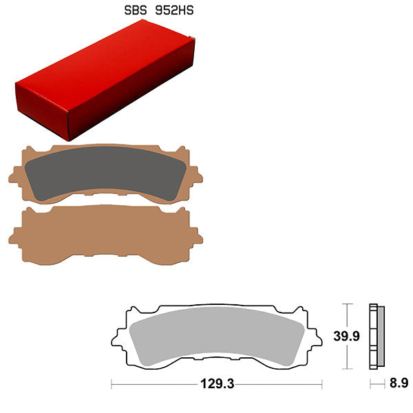 SBS PERFORMANCE HS SINTER BRAKE PAD (6250952108)