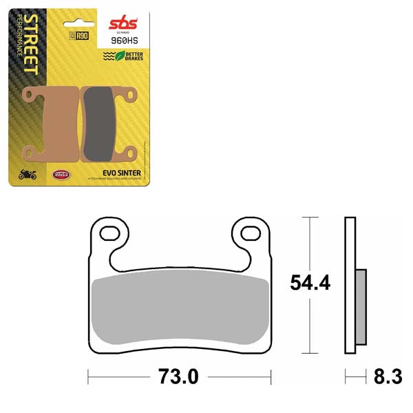 SBS PERFORMANCE HS SINTER BRAKE PAD (6250960100)