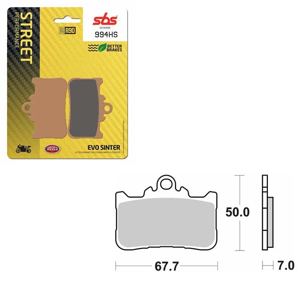 SBS PERFORMANCE HS SINTER BRAKE PAD (6250994100)