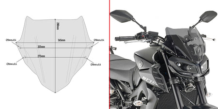 GIVI Specific Screen SMOKE FZ09 2017 (076-A2132)
