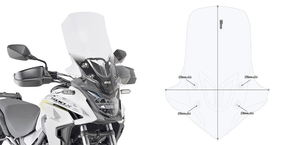 GIVI Clear WIDSCREEN Honda CB500X 2019 (076-D1171ST)