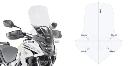 GIVI Clear WIDSCREEN Honda CB500X 2019 (076-D1171ST)