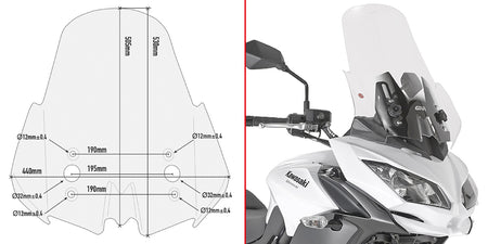 GIVI Windscreen Clear KAW VERSYS 650 16-17 (076-D4122ST)