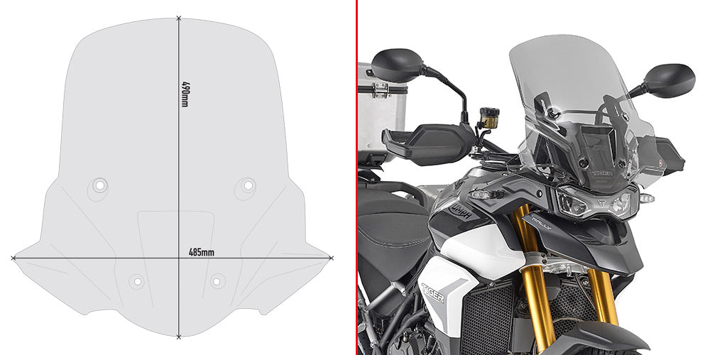 GIVI SMOKE Windscreen TRIUMPH Tiger 900 (076-D6415S)