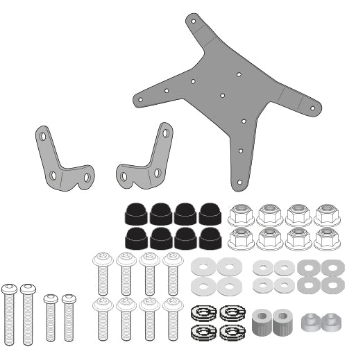 GIVI Windscreen Mounting Kit KTM 390/790 Adventure/R (076-D7711KIT)