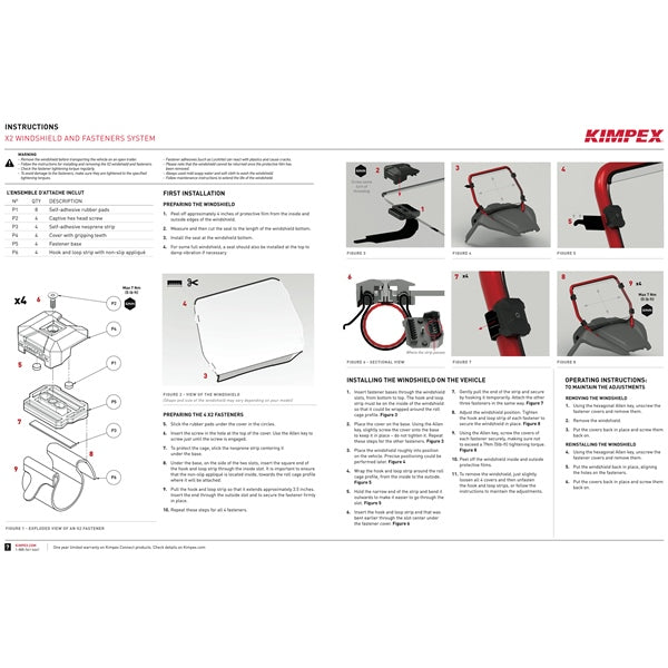 Kimpex X2 Series full winsdhield and clamp system - GP (274080)