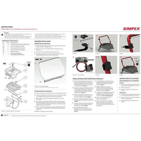 Kimpex X2 Series full winsdhield and clamp system - GP (274080)