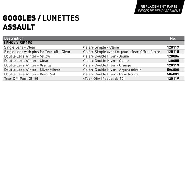 CKX Lunettes Assault, Hiver (506798)