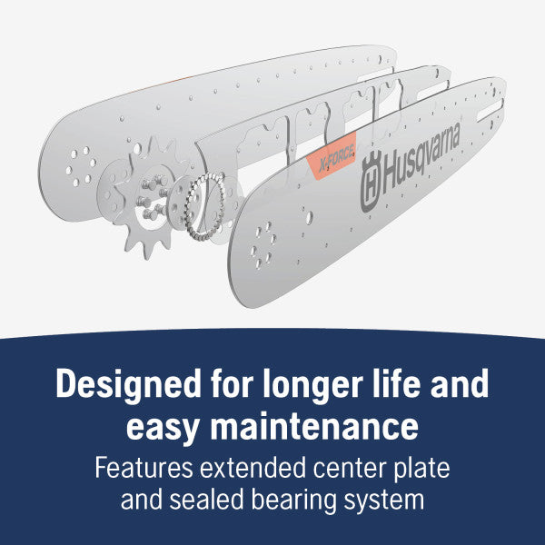 Husqvarna X-Force 16 Inch Laminated Chainsaw Bar, .325" Pitch .058" Gauge, 66 Drive Links