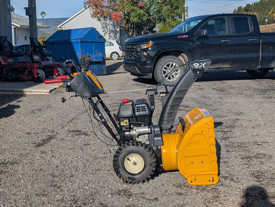 Used Cub Cadet 2X 24 Quiet snow blower, right side view