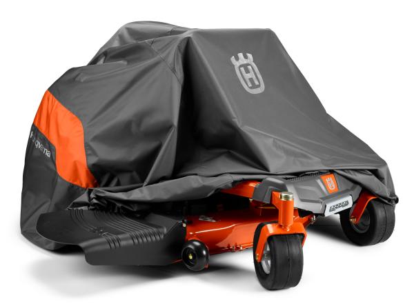 582846201 Husqvarna 54-Inch Full-Size Zero-Turn Mower Cover For Zero-Turn Mowers With Decks up to 54" - No ROPS, Water-Resistant Riding Lawn Mower Accessories, Orange/Gray