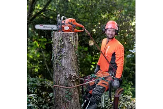 Husqvarna 545 Mark II chainsaw in use