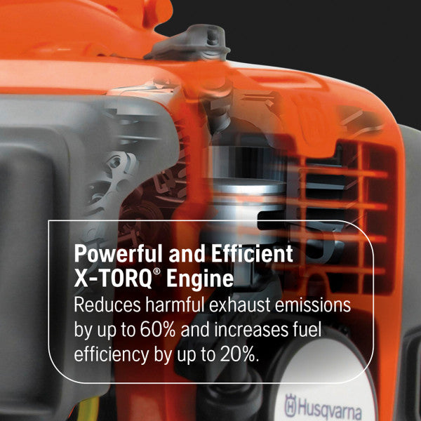 Débroussailleuse à essence Husqvarna 525LK 25,4 cm³ 2 temps, arbre droit de 45,7 cm (18 pouces), compatible avec accessoires