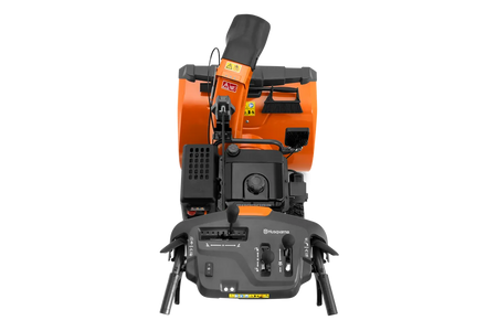 Husqvarna ST376 snow thrower, top view of the control panel
