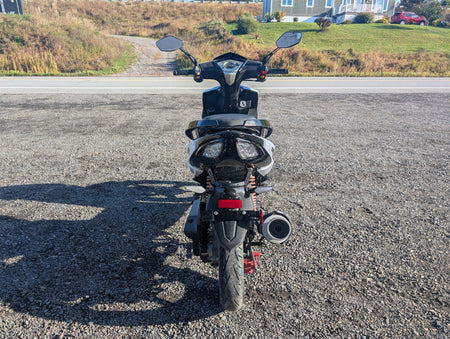 Rear view of the scooter