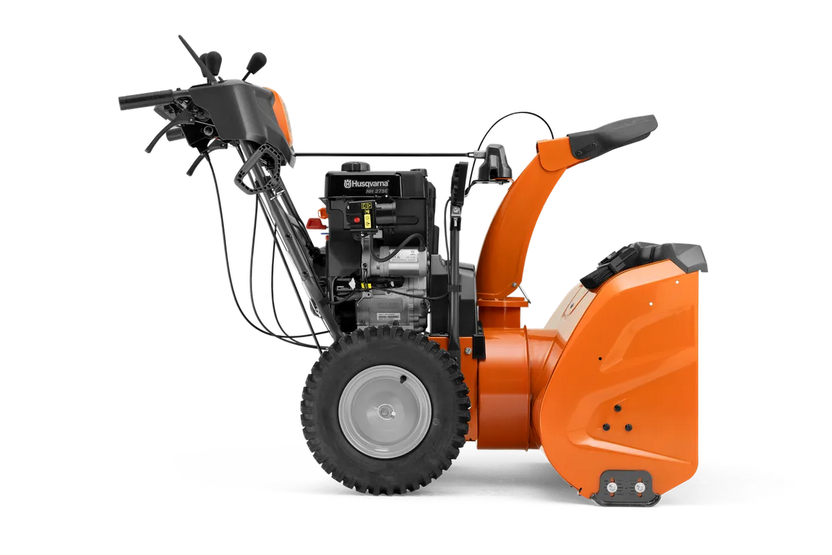 Husqvarna ST376 snow thrower, side view