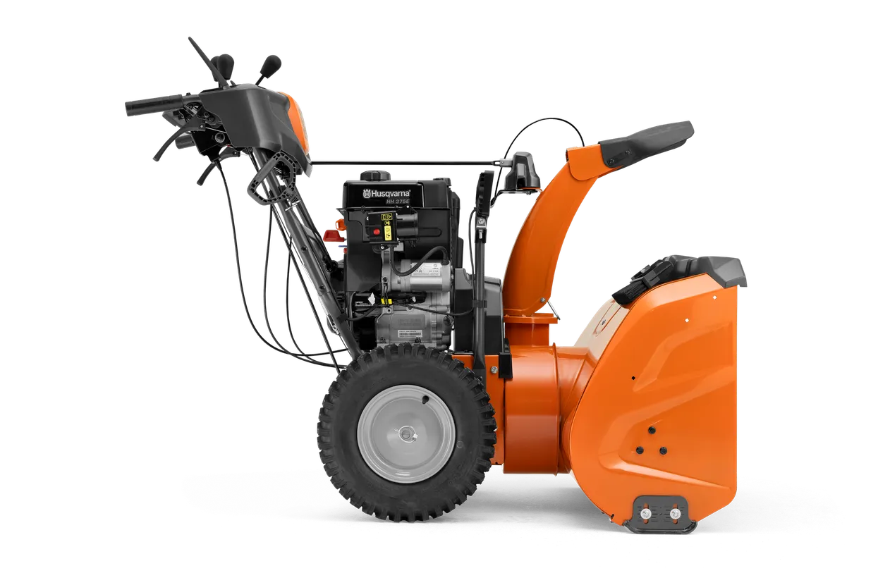 Husqvarna ST376 snow thrower, side view