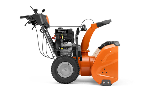Husqvarna ST376 snow thrower, side view