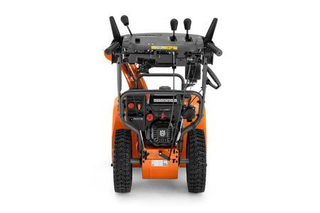 Husqvarna ST269 snow thrower, rear view from the operator position