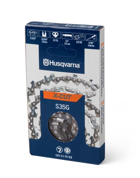 585639666 Husqvarna 16 Inch X-CUT S35G Chainsaw Chain, .325" Pitch, .058" Gauge, 66 DL