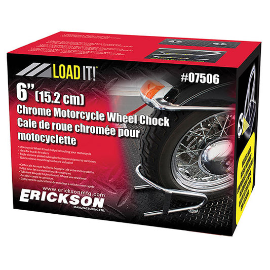 Erickson Cale de roue de moto chromée amovible 6" (07506)