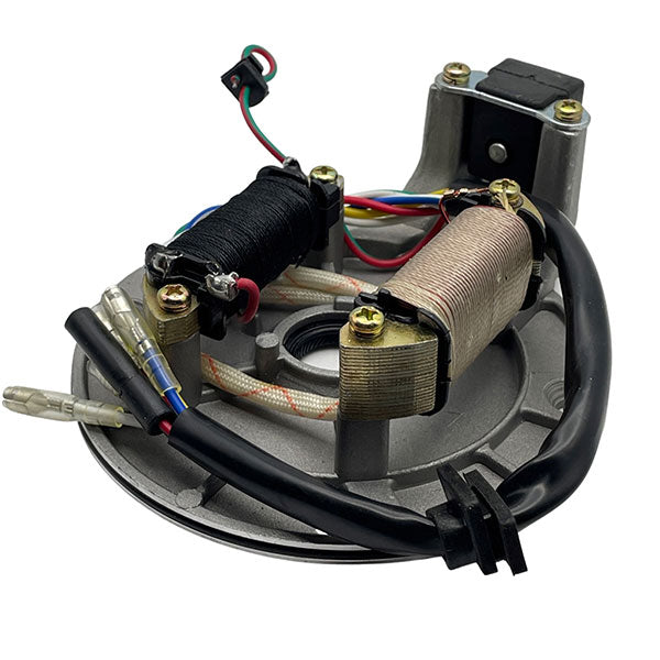 MOGO PARTS STATOR, 2 BOBINES AVEC PLAQUE DE MONTAGE (5+1 FIL) (08-0200)